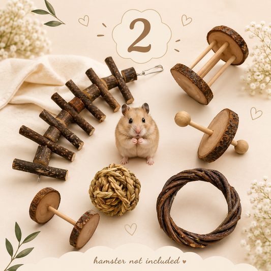Hamster Playtime Toy Set – Natural Chew Toys