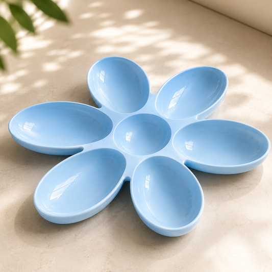 Multi-Section Cute Feeding Dish - Adorable Flower Pet Bowl for Puppies or Kittens