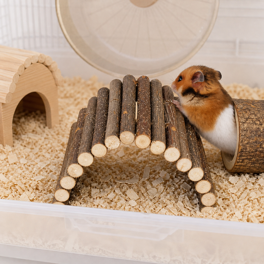 Wooden Hamster Tunnel & Climbing Toy