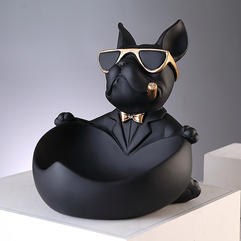 Classy French Bulldog Storage Ornament