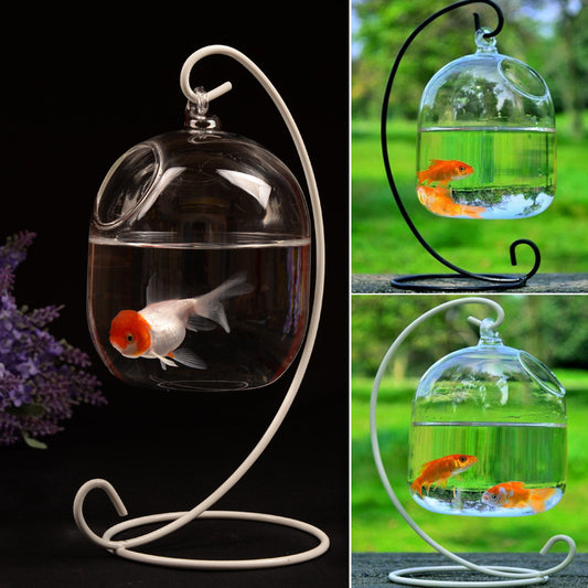 Luxurious Hanging Glass Fish Bowl β Handcrafted Borosilicate Ornament