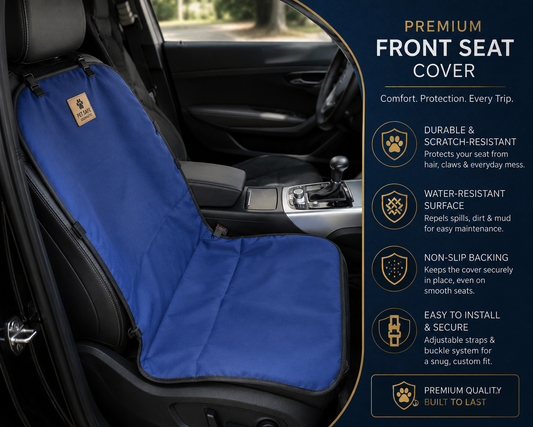 Waterproof Dog Car Seat Cover Hammock – Anti-Slip Pet Back Seat Protector (Foldable, Scratch & Dirt Resistant)