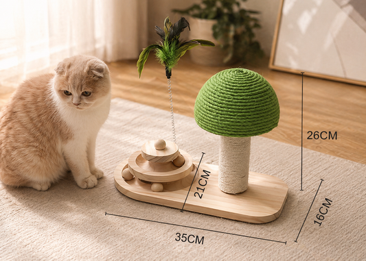 Cat Scratching Post with Sisal Ball Toys