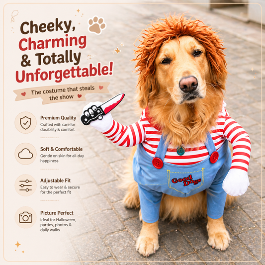 Halloween Dog Costume –Funny Scary Outfit for Cats & Dogs