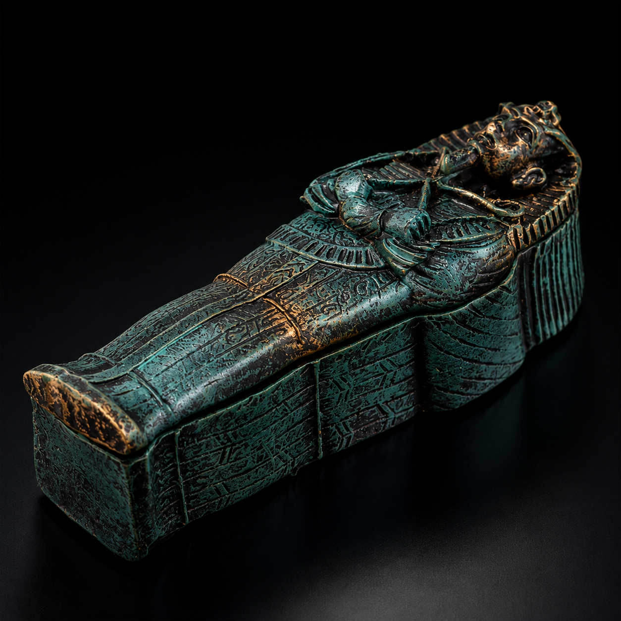 Ancient Egyptian Mummy Aquarium Ornament – Fish Tank Sarcophagus Decoration