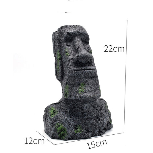 Ancient Ruins Moai Aquarium & Reptile Tank Décor