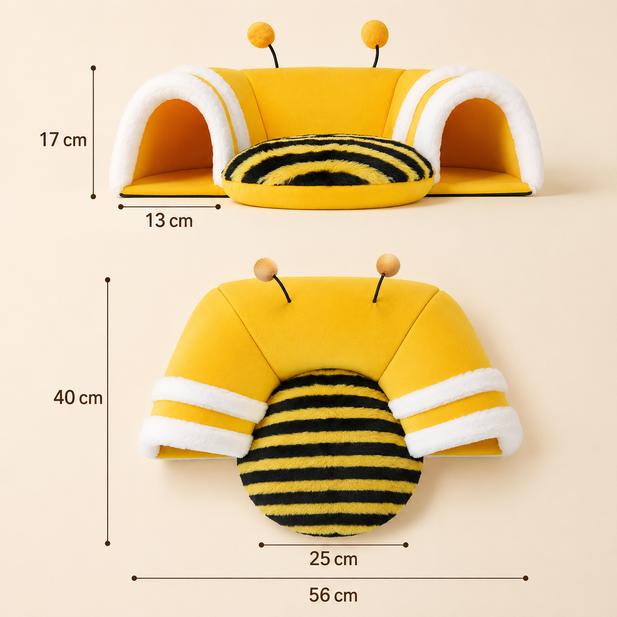 Bee Hideout Tunnel Bed for Rabbits & Small Pets