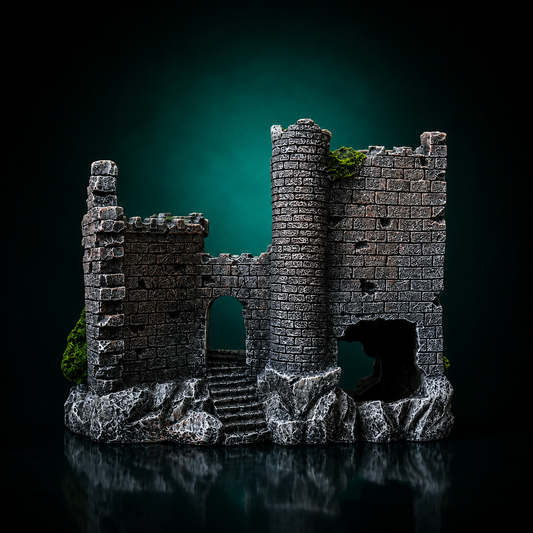 Medieval Castle Aquarium Ornament β Resin Fish Tank Hideaway Decoration