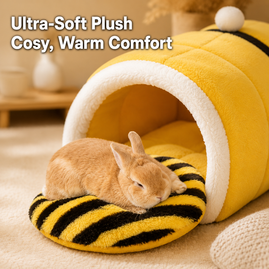 Bee Hideout Tunnel Bed for Rabbits & Small Pets