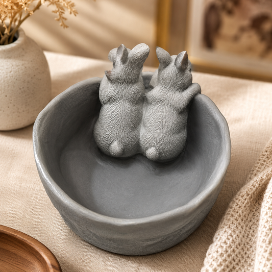 Peekaboo Rabbit Resin Planter