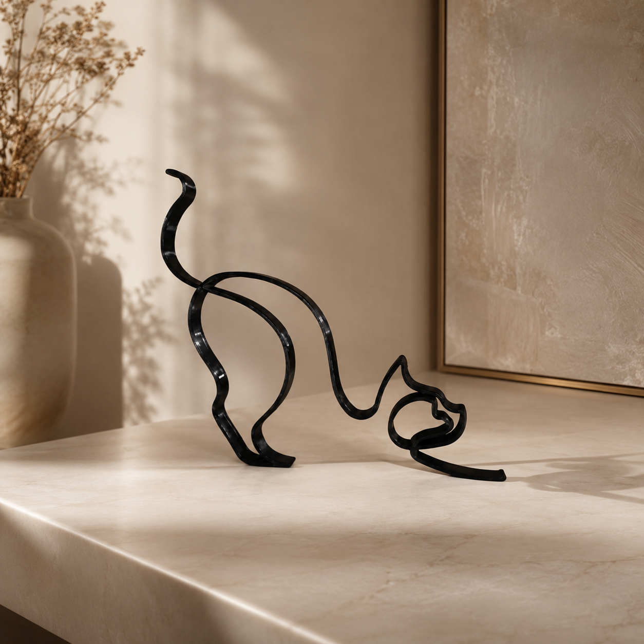 Elegant Metal Animal Silhouette Decoration