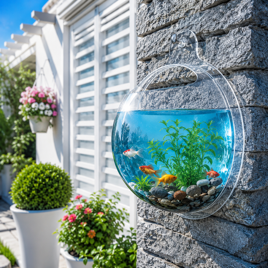Wall-Mounted Hanging Fish Bowl β Acrylic Display Aquarium