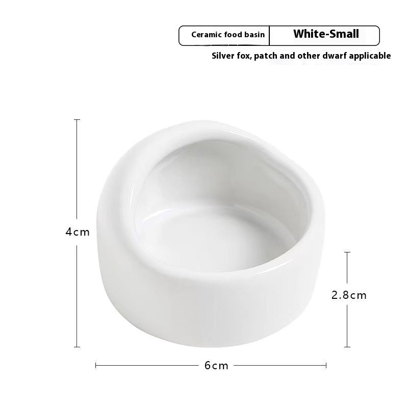 Ceramic Hamster Food Bowl – Anti-Tip Small Pet Feeding Dish