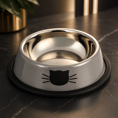 Non-Slip Stainless Cat Bowl