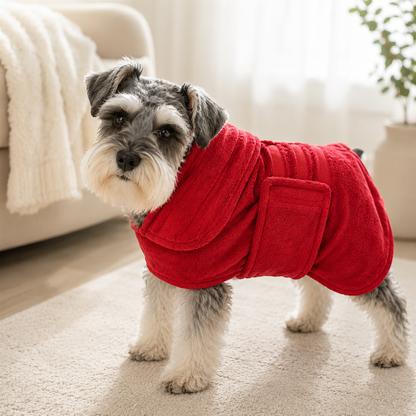 Quick-Dry Doggie Towel Wrap – Absorbent Microfiber Dog Bathrobe