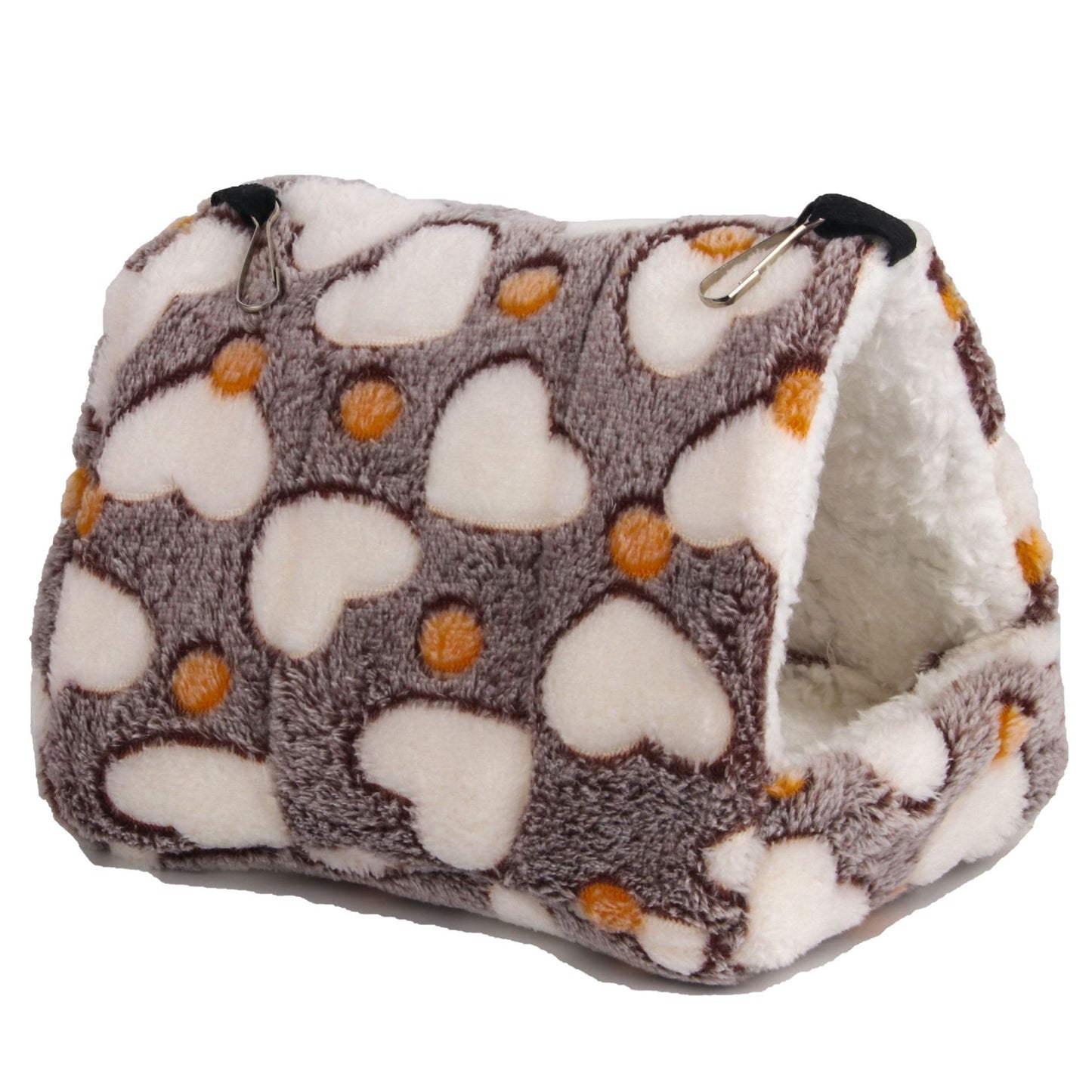 Flannel Thermal Pet Nest Cave (Hanging or Free-Standing) – Winter Bed for Hamsters, Birds & Small Pets