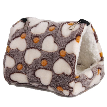 Flannel Thermal Pet Nest Cave (Hanging or Free-Standing) – Winter Bed for Hamsters, Birds & Small Pets