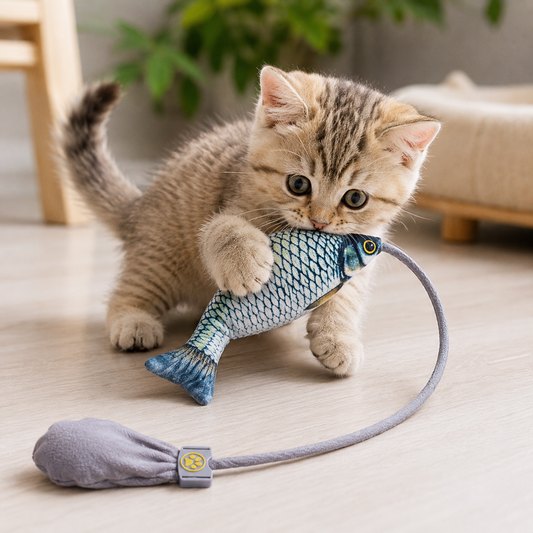 Interactive Plush Swing Fish Cat Toy – Realistic Simulation Teaser for Cats