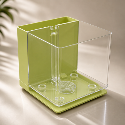 Self-Cleaning Nano Fish Tank (2.5L) – Compact Desktop Aquarium