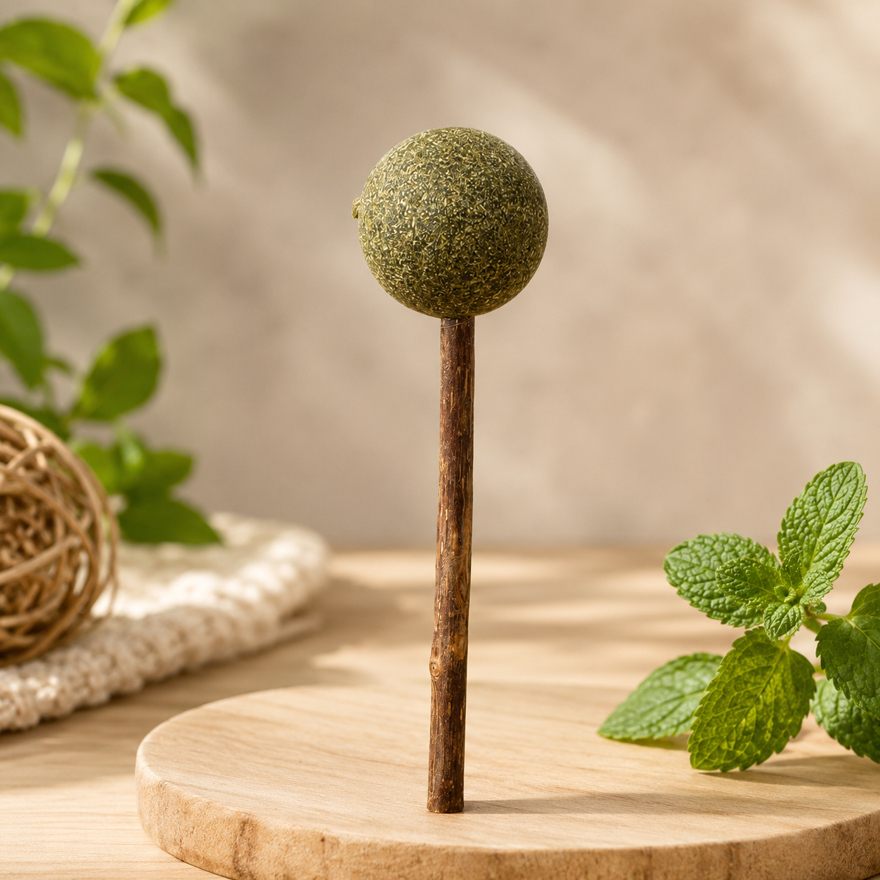 Natural Catnip Lollipop for Cats – Interactive Cat Treat Stick