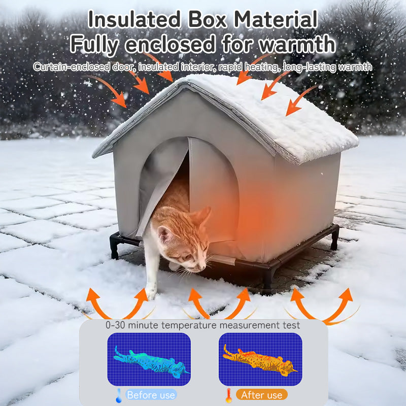 Insulated Outdoor Cat & Small Animal House / The Warm Retreat