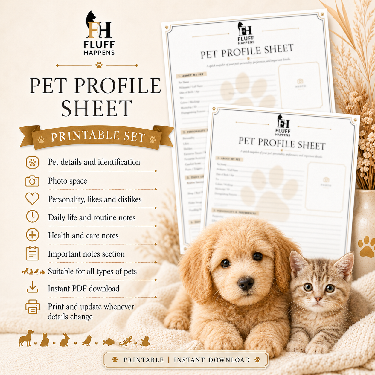 Pet Profile Sheet