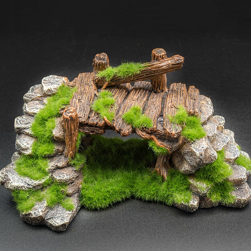 Natural Rock & Moss Hideout – Aquarium & Reptile Habitat Decoration