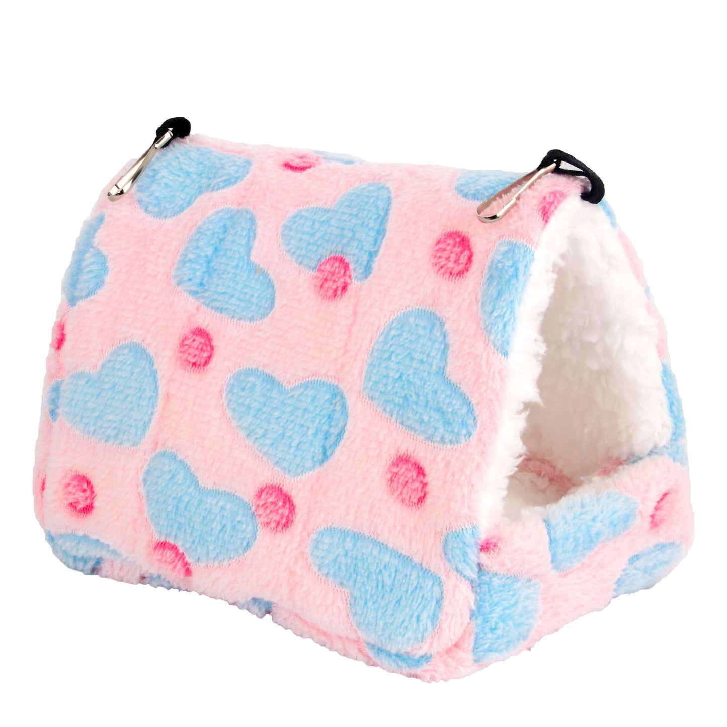 Flannel Thermal Pet Nest Cave (Hanging or Free-Standing) – Winter Bed for Hamsters, Birds & Small Pets