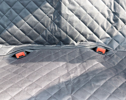 Dog Car Seat Hammock Cover with Mesh Window & Storage Pocket
