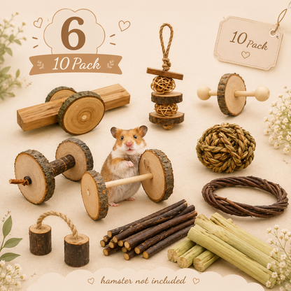 Hamster Playtime Toy Set – Natural Chew Toys