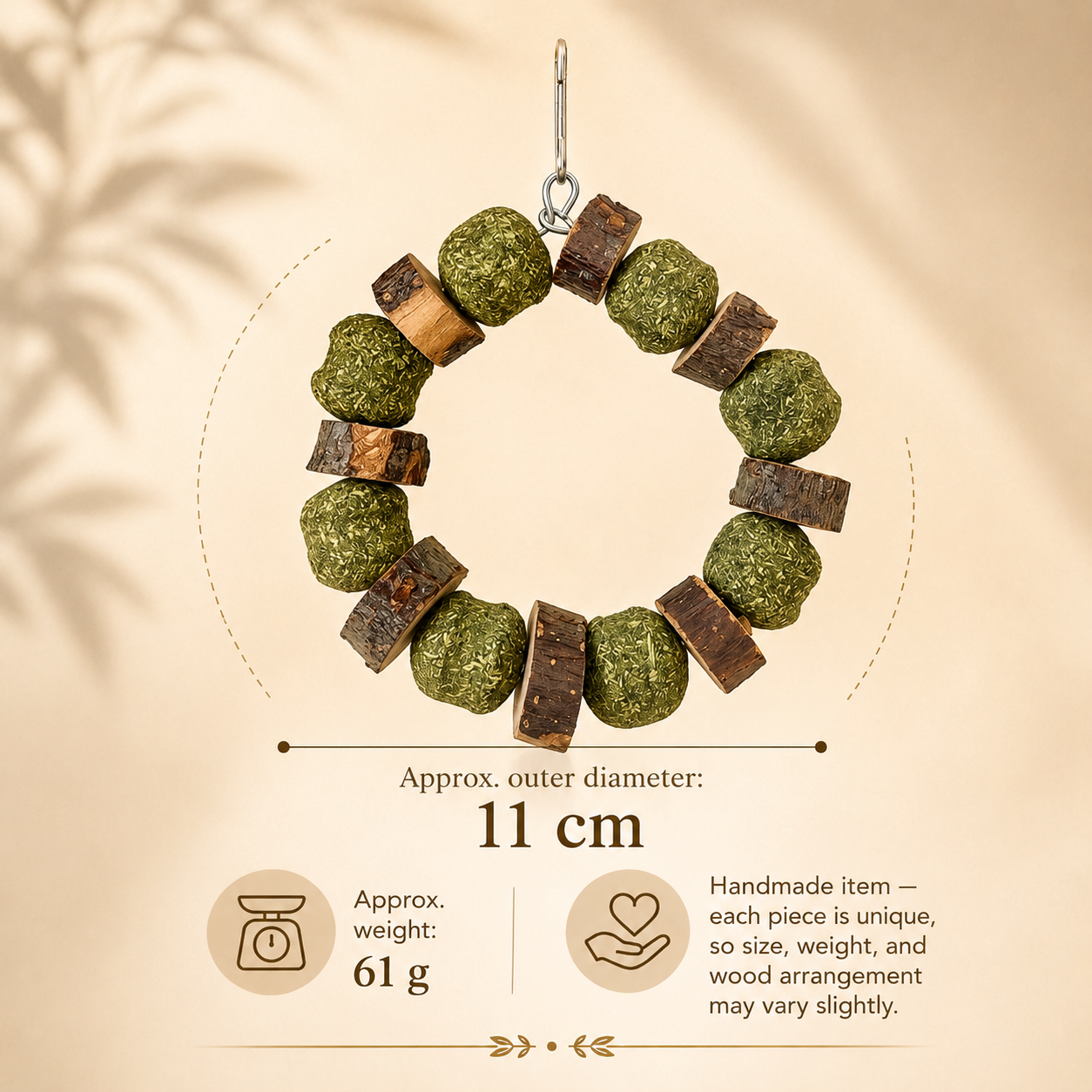 Small Pet Hanging Chew Ring Toy