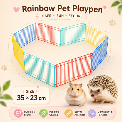 Rainbow Playpen Fence