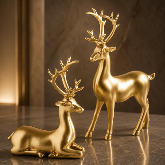 Gold Stag Decorative Ornaments