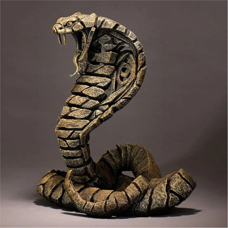 Contemporary Geometric Animal Resin Sculpture