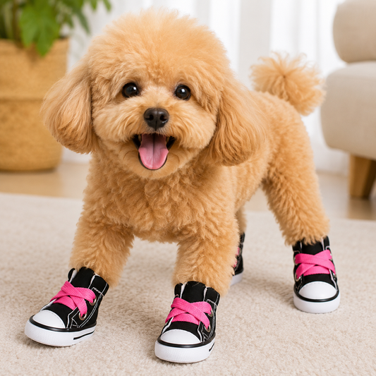 Canvas Candy Color Pet Sneakers – Cute Protective Shoes for Dogs