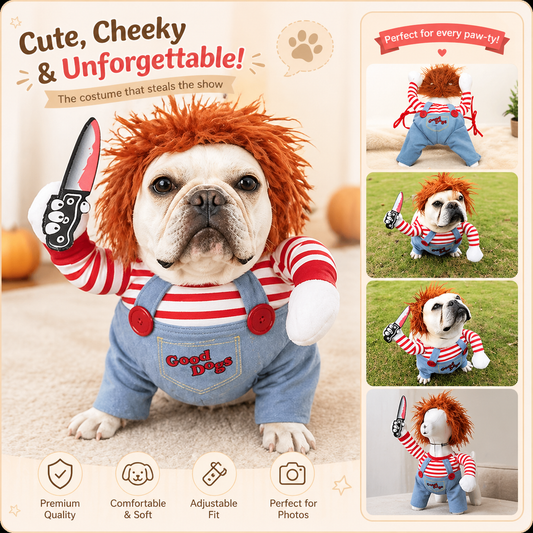 Halloween Dog Costume –Funny Scary Outfit for Cats & Dogs