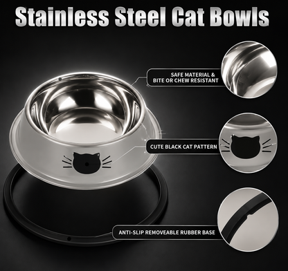 Non-Slip Stainless Cat Bowl