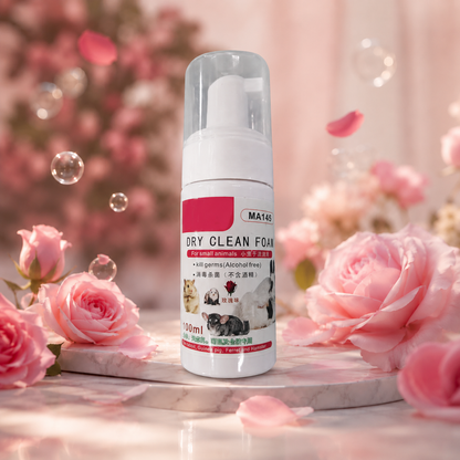 No-Rinse Small Pet Cleaning Foam for Rabbits, Hamsters & Chinchillas