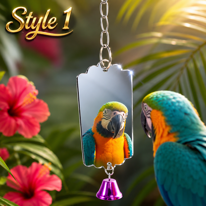 Peekaboo Bird Mirror Toy with Bell