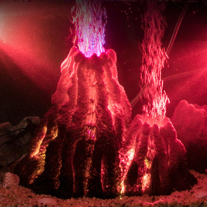 LED Volcano Aquarium Ornament with Bubble Effect