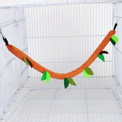 Plush Tree-Themed Small Pet Hammock Toy