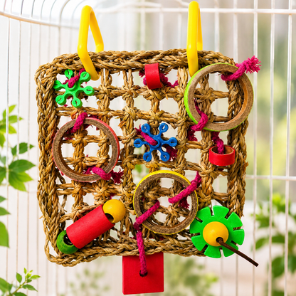 Colourful Parrot Chew Activity Mat Toy