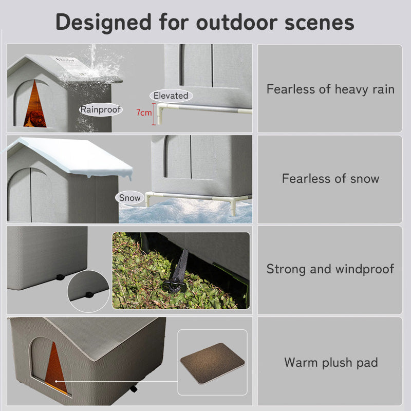 Insulated Outdoor Cat & Small Animal House / The Warm Retreat