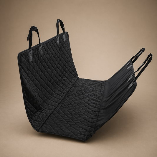 Dog Car Seat Hammock Cover with Mesh Window & Storage Pocket