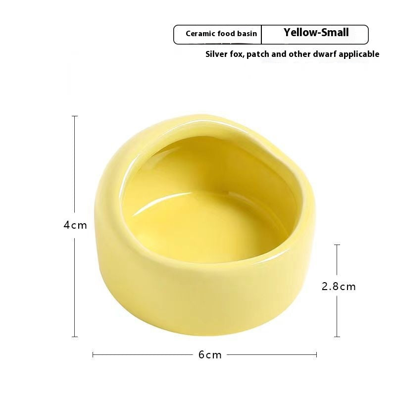 Ceramic Hamster Food Bowl – Anti-Tip Small Pet Feeding Dish
