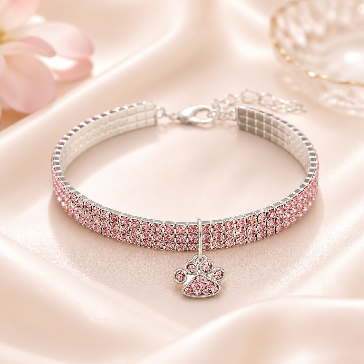 Diamond Style Cat Collar – Shiny Rhinestone Bling Collar