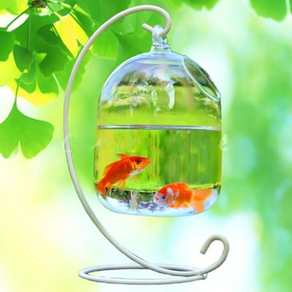 Luxurious Hanging Glass Fish Bowl – Handcrafted Borosilicate Ornament