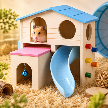 Hamster Playhouse with Slide