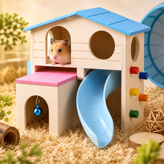 Hamster Playhouse with Slide