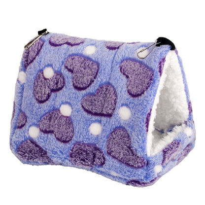 Flannel Thermal Pet Nest Cave (Hanging or Free-Standing) – Winter Bed for Hamsters, Birds & Small Pets